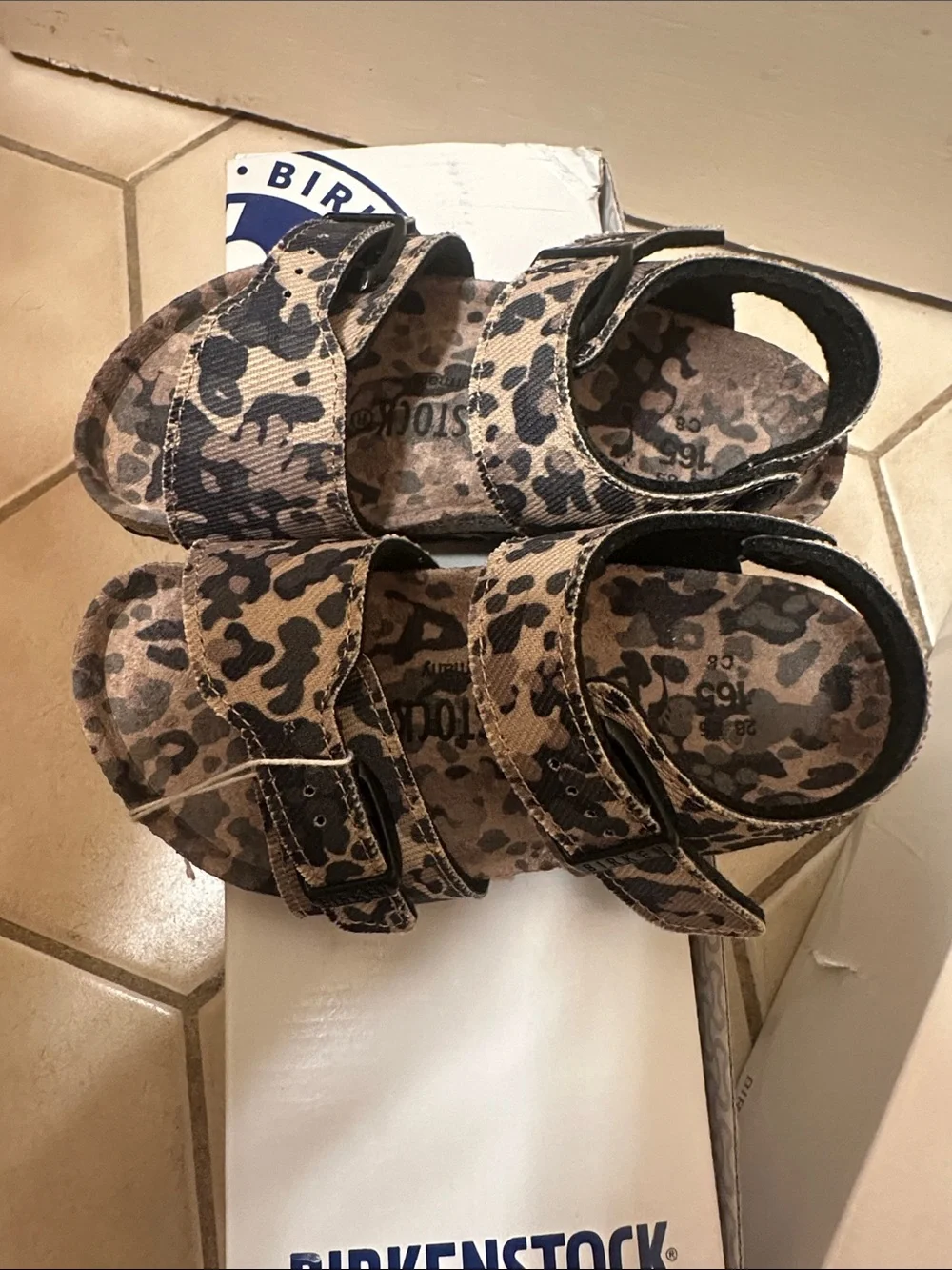 BIRKENSTOCK NEW YORK KIDS TEX, CAMO KHAKI SIZE C8